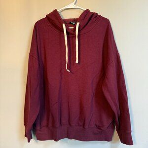 Buffalo David Bitton Women's Side Pockets Hoodie in Rhubarb Size XL